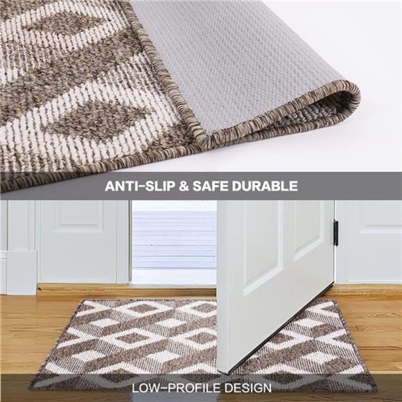 Door Mat, Front Indoor Doormat TPR Backing Non Slip Entry Rug Washable - Picture 4 of 7